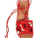 Incaltaminte Femei Franco Sarto Liona Ankle Lace Wedge Espadrille RED