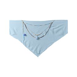 Accesorii Femei BCBGeneration Solid Layered Beads Triangle Scarf Desert Blue