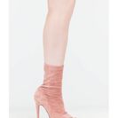 Incaltaminte Femei CheapChic Step Out Faux Suede Peep-toe Booties Blush
