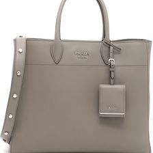 Prada City Calf Shopping Bag ARGILLA
