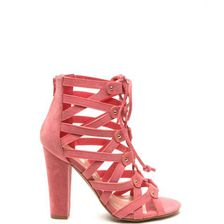 Incaltaminte Femei CheapChic Eyes On The Prize Faux Suede Heels Pink