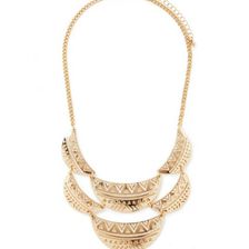 Bijuterii Femei Forever21 Geo Cutout Necklace Gold