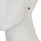 Bijuterii Femei Savvy Cie 14K Yellow Gold Plated Sterling Silver Oval Garnet Stud Earrings red-yellow