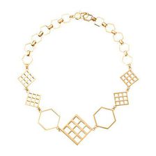 Bijuterii Femei Marc by Marc Jacobs Lost amp Found Hexagon Statement Necklace Oro