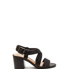Incaltaminte Femei CheapChic Around The Block Strappy Chunky Heels Black