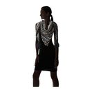 Accesorii Femei Echo Design Float Stitch Triangle Scarf Black