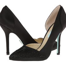 Blue by Betsey Johnson Band Black Satin