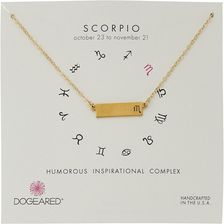 Dogeared Scorpio Zodiac Bar Necklace Gold Dipped