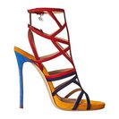 Incaltaminte Femei DSQUARED2 Strappy Color Block Sandal OcraNavyRosso