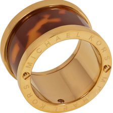 Michael Kors Gold-Tone Tortoise Acetate Ring Size 6 MKJ1610710 N/A