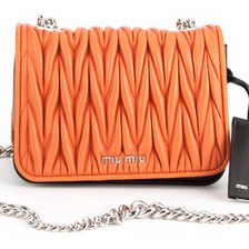Miu Miu Quilted Bag PAPAYA+NERO
