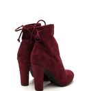 Incaltaminte Femei CheapChic Key To Success Tied Chunky Booties Burgundy