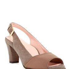 Incaltaminte Femei Taryn Rose Fortula Open Toe Slingback Pump TAUPE