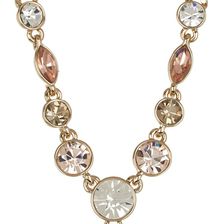 Givenchy Oval Crystal Pendant Y-Necklace GOLD-SILK TONAL