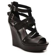 Incaltaminte Femei G by GUESS Doriann Wedge Sandal Black