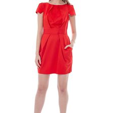 Rochie de zi orange cu maneca scurta, Roh