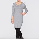 Rochie tricotată cu decolteu cascadă 