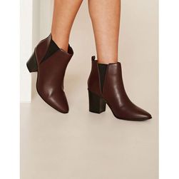Incaltaminte Femei Forever21 Faux Leather Chelsea Boots Burgundy