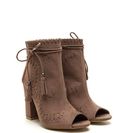 Incaltaminte Femei CheapChic Prairie Tale Woven Peep-toe Booties Lttaupe