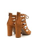 Incaltaminte Femei CheapChic Dreamy Discovery Caged Chunky Heels Whisky