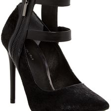 Kenneth Cole New York Wren Genuine Calf Hair Ankle Strap Pump BLACK