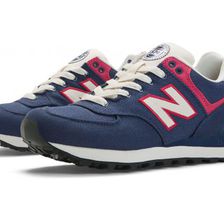 Incaltaminte Femei New Balance Womens Rugby 574 Classics Navy with Diva Pink Ivory