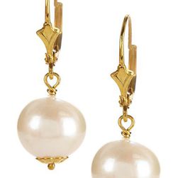Bijuterii Femei Savvy Cie 14K Yellow Gold Plated Sterling Silver 10-11mm Cultured Pearl Drop Earrings No Color