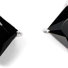 Ralph Lauren Diamond-Shaped Stud Earrings Black/Silver