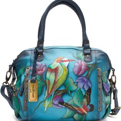 Anuschka Handbags Zip Top Medium Satchel Hawaiian Twilight