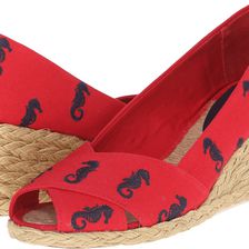 Ralph Lauren Cecilia Ralph Lauren Bright Red Canvas Embossed Critters