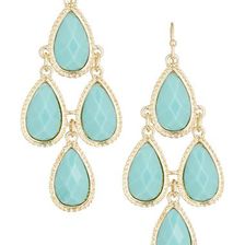 Bijuterii Femei Natasha Accessories Faceted Teardrop Dangle Earrings MINT