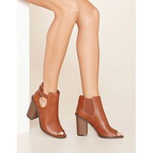 Incaltaminte Femei Forever21 Buckle Cutout Booties Tan