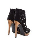 Incaltaminte Femei CheapChic A Cut Above Caged Wood Heels Black