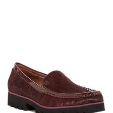 Incaltaminte Femei Donald J Pliner Roko Genuine Calf Hair Moc Platform Loafer GARNET