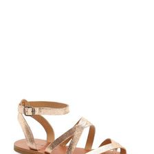 Incaltaminte Femei Lucky Brand Aubree Ankle Strap Flat Sandal BLUSH SUEDE