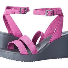 Incaltaminte Femei Crocs Leigh Wedge Wild OrchardCharcoal