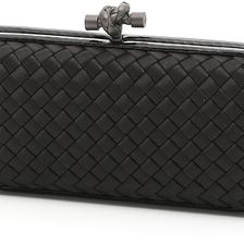 Bottega Veneta Impero Intrecciata Clutch NERO/NERO