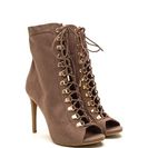 Incaltaminte Femei CheapChic Strut Your Stuff Lace-up Booties Taupe