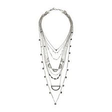 Bijuterii Femei Lucky Brand Major Lucky Layer Clear Quartz Necklace Silver