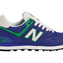Incaltaminte Femei New Balance Womens Rugby 574 Classics Blue with Green White