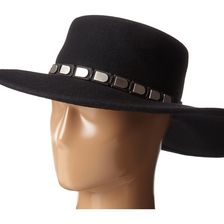 San Diego Hat Company WFH8013 Floppy Brim with Silver Faux Leather Band Black