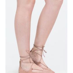 Incaltaminte Femei CheapChic Perfect Pick Pointy Lace-up Flats Mauve