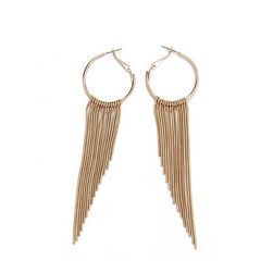 Bijuterii Femei Forever21 Fringe Hoop Earrings Gold