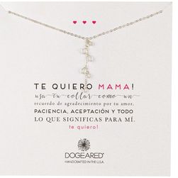 Dogeared Sterling Silver Te Quiero Mama Cluster Rock Y-Necklace SILVER