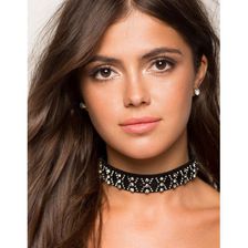 Bijuterii Femei CheapChic Mini Rhinestone Mesh Dot Choker Black