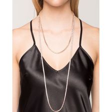 Bijuterii Femei CheapChic Multi Strand Rhinestone Necklace Rose Gold