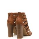 Incaltaminte Femei CheapChic Hold Your Gaze Caged Chunky Heels Chestnut