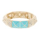 Bijuterii Femei Natasha Accessories Pyramid Stretch Bracelet TURQ