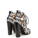 Incaltaminte Femei CheapChic Laced And Infused Chunky Printed Heels Black
