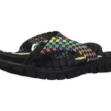 Incaltaminte Femei SKECHERS EZ Flex Cool - Beach Weave Black Multi